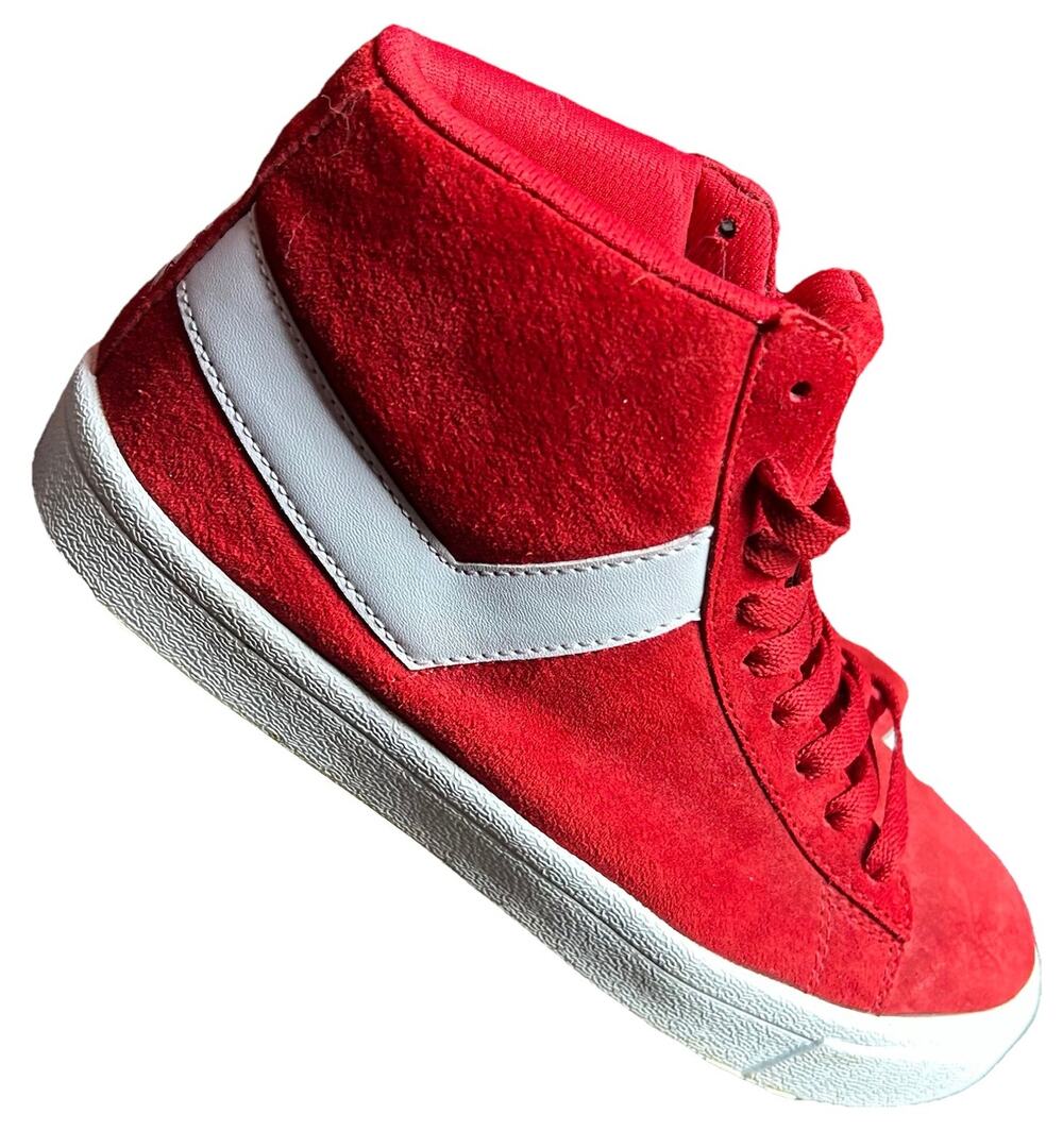 Pony Retro Classic Red Suede High Top Sneaker W 7.5 Pre-owned Good
